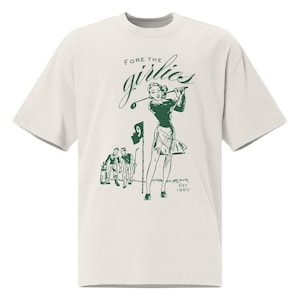 Fore the Girlies レディース ゴルフトリップ バチェロレット オーバーサイズ Tシャツ オーバーサイズ フェードTシャツ