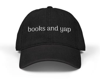 Embroidered Denim Hat, Books and Yap Hat