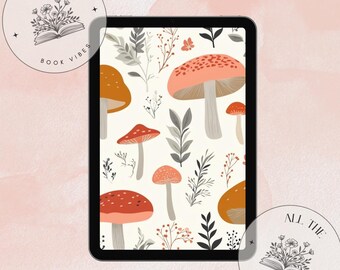 Autumn Mushroom Kindle Insert: Cottagecore Forest (PDF Download for Paperwhite, Oasis, Basic, 11th Gen)