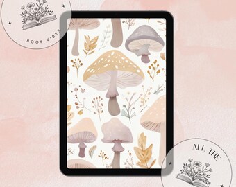 Mushroom Kindle Insert | Cottagecore Woodland Design (Digital Download)