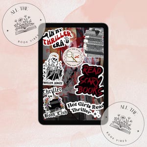 Thriller Book Lover Kindle Clear Cover Inserts – Digital Download