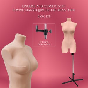 Lingerie and corsets soft sewing mannequin basic kit