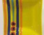 Fused Glass Dish in Yellow
