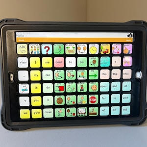 iPad 7/8/9th Gen (10.2") TouchChat AAC Keyguard 3D Printed