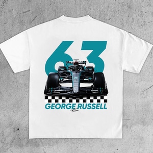 George Russell F1 T-Shirt: Formel1 Racing Fanbekleidung