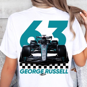 George Russell F1 T-Shirt: Formel1 Racing Fanbekleidung