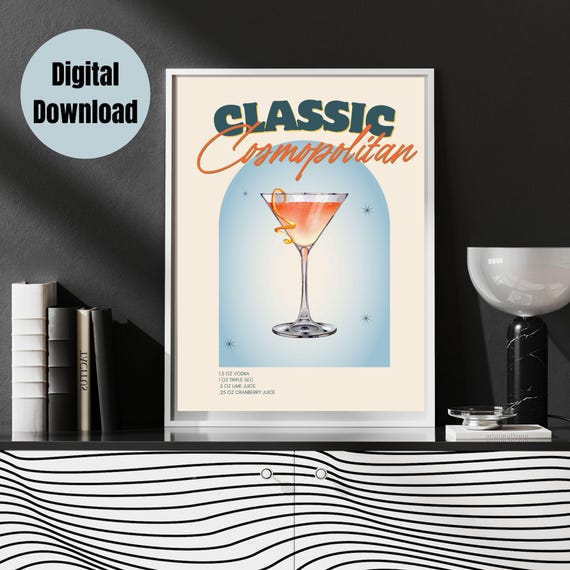 Cosmopolitan Cocktail Poster
