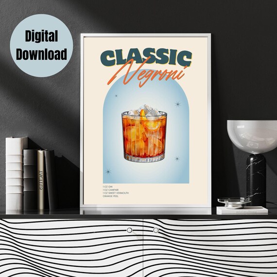 Negroni Cocktail Poster