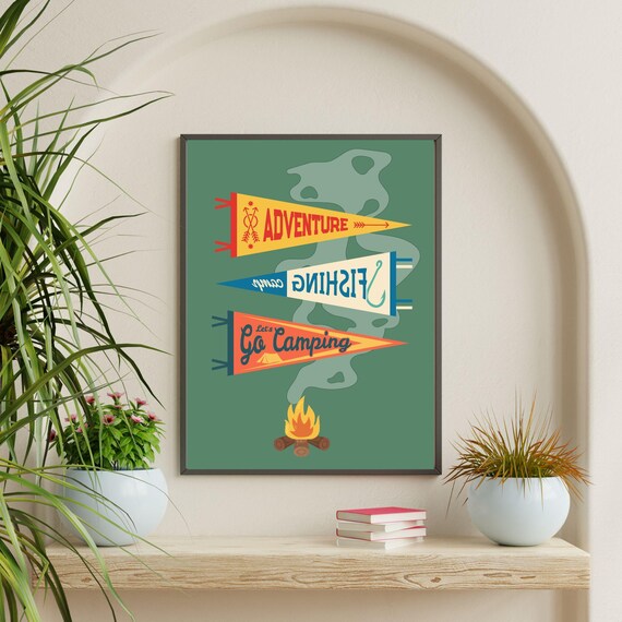 Let's Go Camping Poster