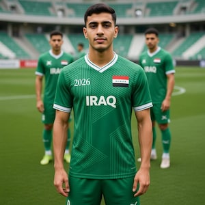 Camiseta de fútbol personalizada de Irak, camiseta de fútbol personalizada de Irak, equipación verde de la selección nacional de Irak, ropa deportiva de Irak con nombre y número personalizados, regalo para hombre