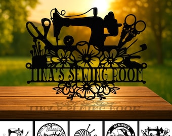 Custom Sewing Machine Sign, Sewing Room Sign, Sewing Room Sign,Craft Room Wall Sign,Craft Room Wall Decor,Sewing Machine Metal Sign