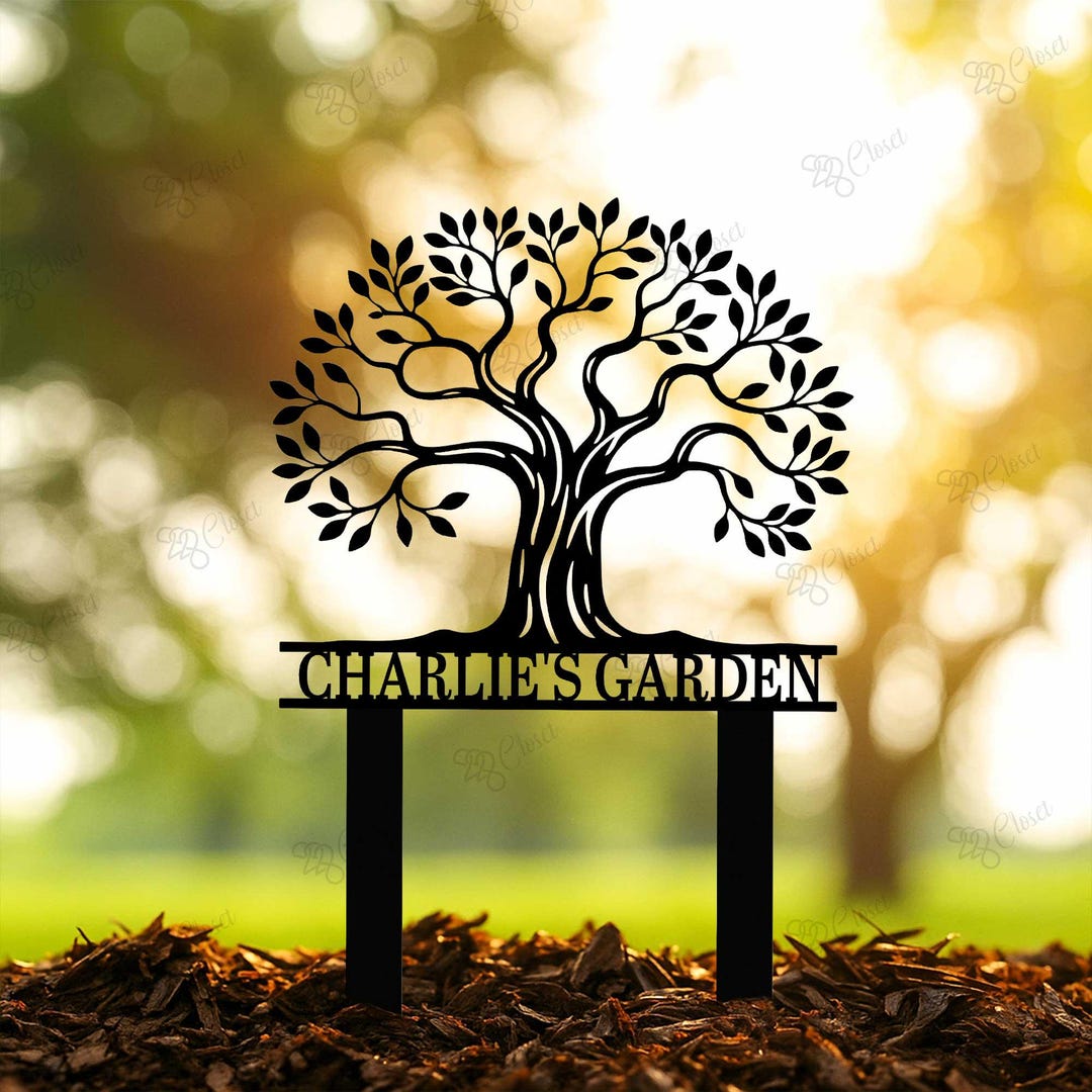 Custom Family Name Tree Sign,tree of Life Metal Garden Sign,custom ...