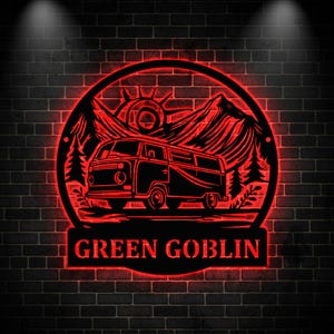 パーソナライズされたキャンプ用メタルサイン、ハッピーキャンパーサイン、キャンパーサイン、キャンプ場サイン、キャンプステーク、キャンプ名サイン、ファームハウス装飾、