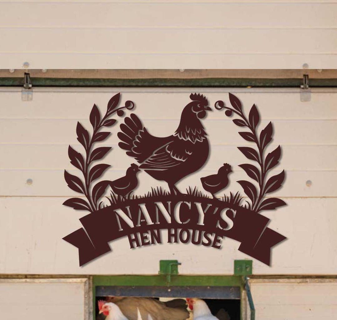 Pvc Chicken Signs Farmhouse Chicken Sign Custom, Metal Chicken Coop Sign, Chicken Metal ...