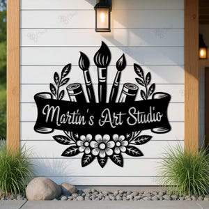 Custom Art Studio Sign,Artist Studio Name Sign,Art Room Sign,Art Teacher Studio Sign,Creative Studio Decor,Artist Name Wall Decor