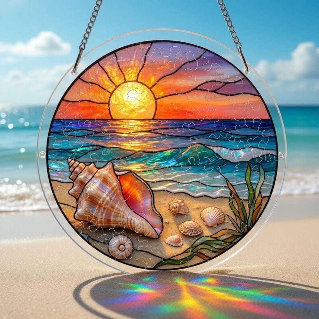 Strandpuzzle 1000 Teile – Seaside-Motiv, 50x70 Cm – Nachhaltiges Puzzle Aus Recycelbarem Material – Inkl. Poster – Perfekte Wohnkultur Für Erwachsene
