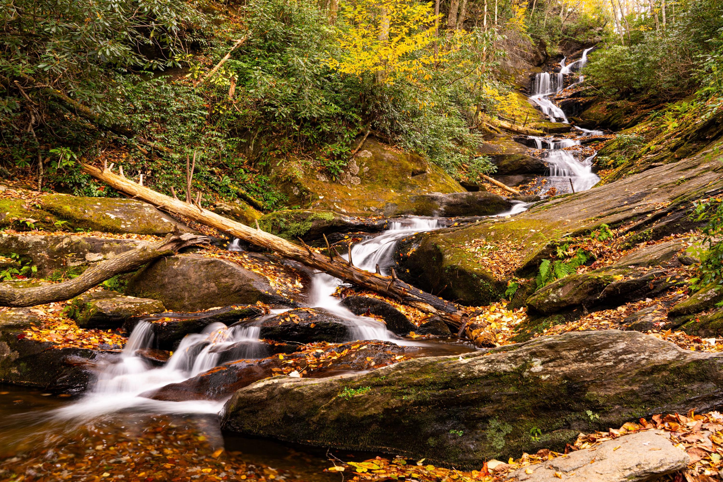 Serene Beauty of Roaring Fork Falls, Western North Carolina