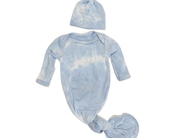 Boy blue knot gown, boy knotted gown