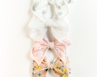 Spring bows, cotton bows, hair clips, aligator clip