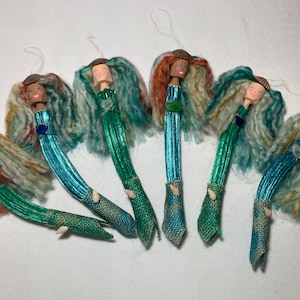 Okra Mermaid, mermaid collectible, doll, natural gift, ornament, whimsical, unique