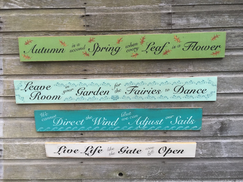 rustic wood Inspirational signs country waterproof hand painted