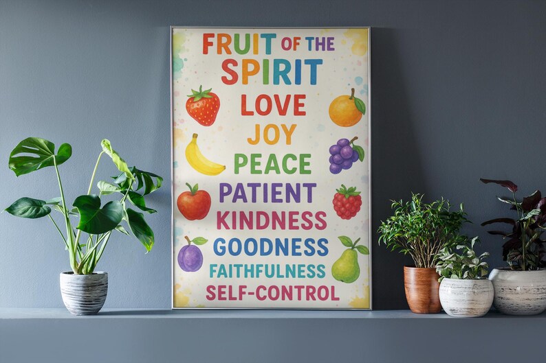 Fruit of the Spirit Wall Art, Scripture Wall Art, Christian Home Decor ...