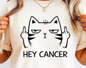 Oye, cáncer, jódete PNG, camiseta de mujer guerrera contra el cáncer, camiseta divertida contra el cáncer, regalo para pacientes con cáncer, regalo para supervivientes de cáncer, camiseta familiar contra el cáncer