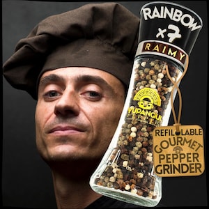 Yupanqui 7 Organic Peppercorns Medley 3.5oz Organic Peppercorn Mix of Pure Gourmet Peppercorns Whole in Refillable Pepper Grinder Large