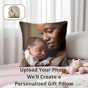 Bestes Geburtstagsgeschenk für Mama, individuelles Fotokissen 18×18 Wurfkissen, Muttertags- und Weihnachtsgeschenk