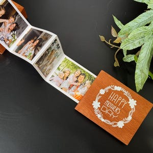 Wysuwany album na zdjęcia, spersonalizowane drewniane pudełko na zdjęcia, pudełko na pamiątki, najlepszy prezent dla mamy, spersonalizowane pudełko na zdjęcia