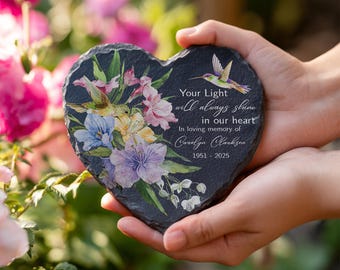 Custom Slate Plaque Headstone, Cemetery Grave Marker, Sympathy gift Memorial Stone, Tombstone for Loved Ones, Memorial Rock Slab Keepsake