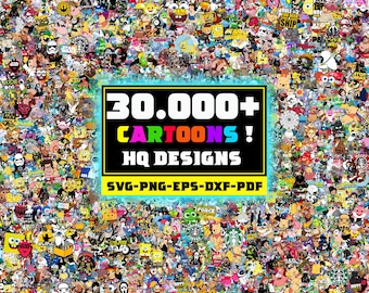 30000+ Cartoon Mega Bundle, Cartoon characters ,Cartoon Clipart, Cartoon png, Cartoon svg, Cartoon Bundle, Tshirt design, svg character, svg
