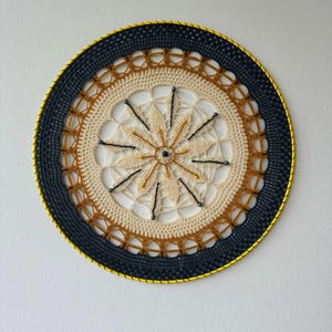 Crochet Mandala ASTRA, dreamcatcher, handmade, Boho wall hanging, perfect gift for wedding, birthday, anniversary, housewarming, unique gif