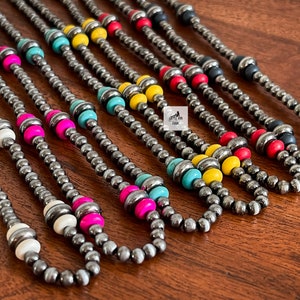 Western-Choker, Western-Schmuck, Western-Halskette, Navajo-Perlen-Choker-Halskette, Türkis-Choker, Türkis-Western-Schmuck