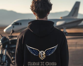 Rebel X Code "Soaring Emblem" Black Hoodie