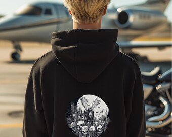 Rebel X Code "Circle of Shadows" Black Hoodie