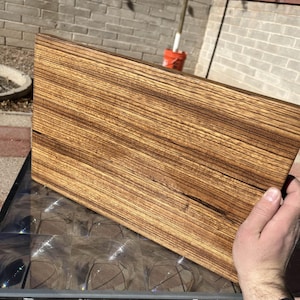 Zebrawood Exotic Cutting Board, 1 3/16&quot; Thick, Handmade