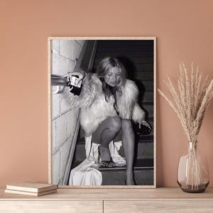 Impresión de Kate Moss, póster de Kate Moss, impresión de moda, impresión de "La vida es una broma", póster de moda, arte de pared de moda, fotografía de Kate Moss, decoración de habitación de niña
