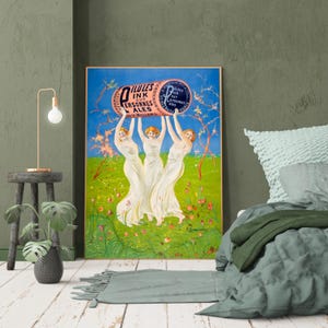 Leonetto Cappiello Wandkunst, Vintage Werbeplakat, französischer Jugendstil-Druck, rosa Pillen für blasse Menschen, Cappiello Jugendstil