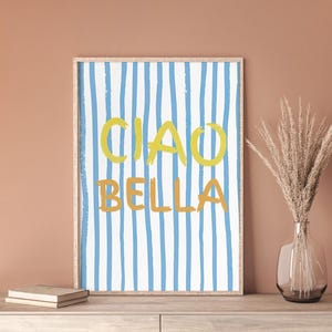 Ciao Bella Italian Art Print: Minimalist Wall Decor (Digital Download)