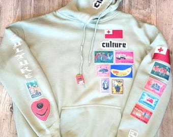 Tonga Stamp Hoodie | Island Heritage Apparel | Cultural Streetwear Hoodie