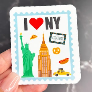 Pegatinas para equipaje de Nueva York, pegatinas para recuerdos de viaje, pegatinas para botellas de agua, pegatinas para scrapbooking, pegatinas de sellos de nostalgia de vacaciones.