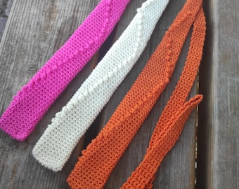 Crochet Necktie Pattern: Slim Bubble Design (PDF Download)