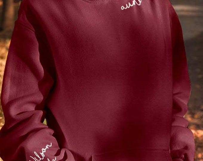 Custom Sweatshirt | Text Long Sleeve Hoodie Gifts for Her | Personalized, Unique, Cozy Apparel