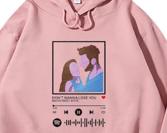 Audio Track Hoodie | Custom Embroidered Music Lover Sweatshirt | Comfortable Fit & Trendy Fashion Gift for Musicians