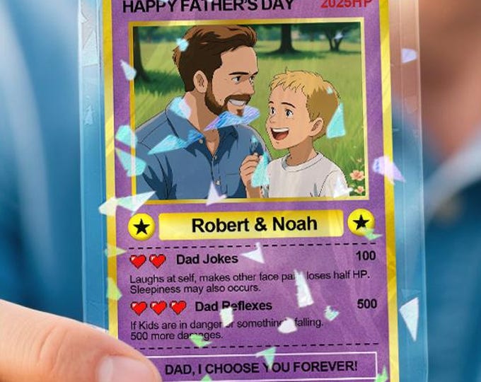 Father Poke Card Custom Father's Day Gift For Dad Unique Handmade Present Perfect For Dad Humor
