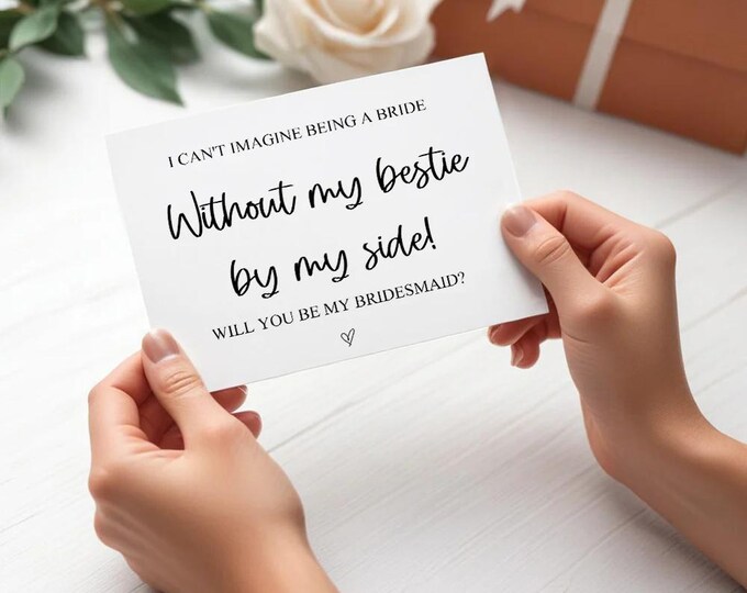 Bridesmaid Card - Will You Be My Bridesmaid? Perfect Proposal Cards for Weddings & Celebrations