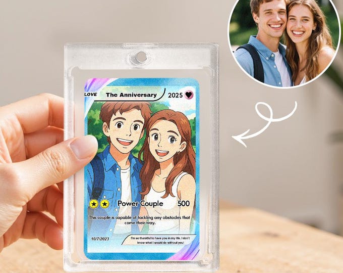 Couples Poke Card Gift - Custom Stainless Steel Valentine's Day Present for Couples, Unique Love Token & Anniversary Keepsake