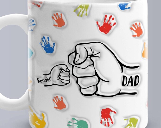 Inflated Effect Mug - Customized 3D Mug, Unique Gift for Dad & Grandpa, Perfect for Coffee Lovers, Funny Personalized Mugs
