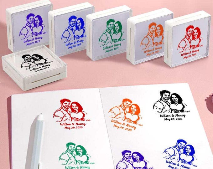 Portrait Stamps - Custom Personalized Funny Stamp Gift for Birthday or Wedding, Unique Keepsake, Perfect for Any Celebration